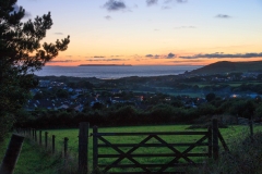 Lundy Island from above Croyde in the late evening.
