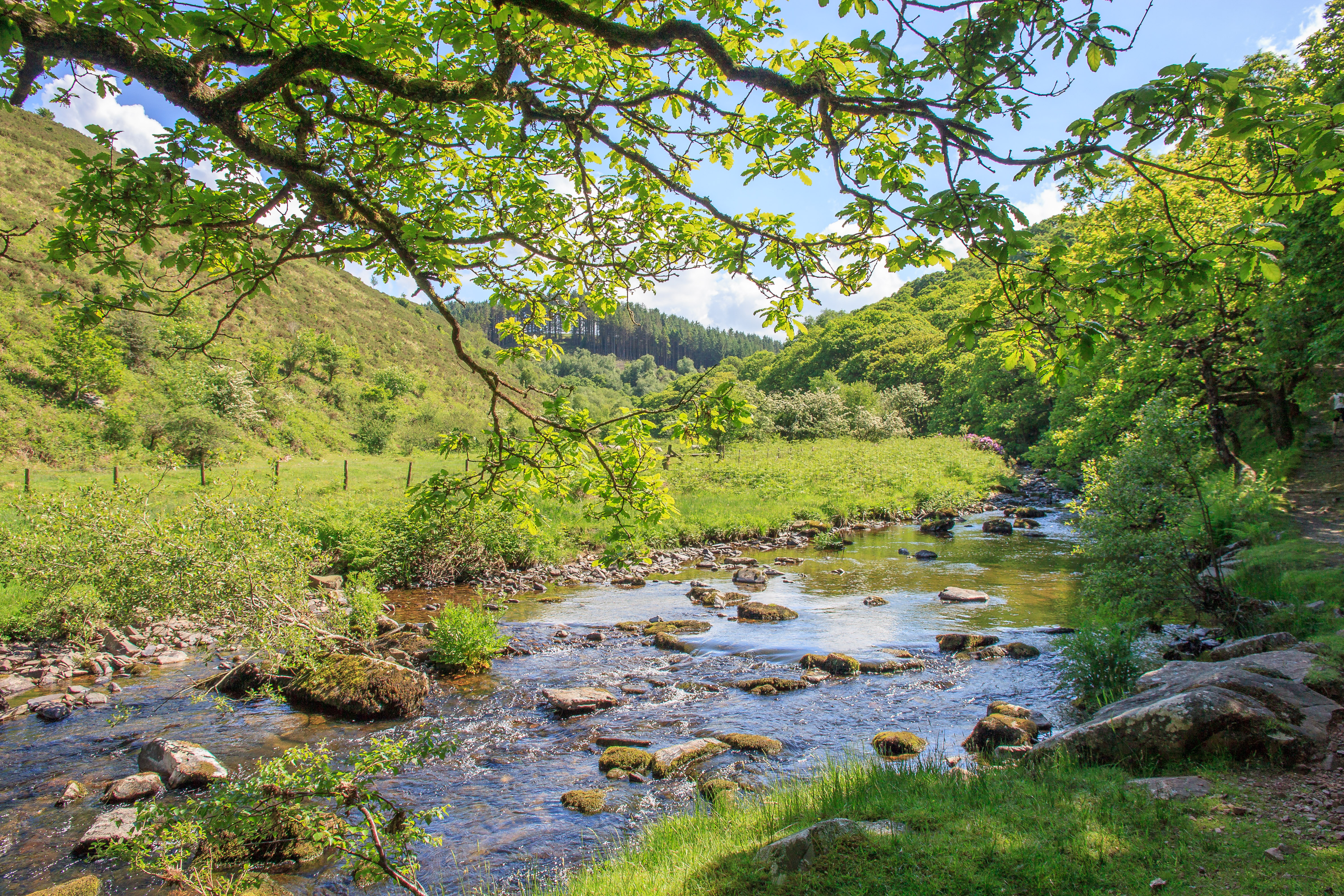 Badgworthy Water in the Doone Valley on Exmoor