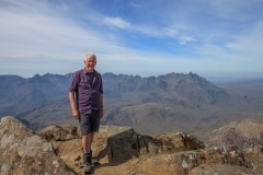 Me on the summit of Bla Bheinn with the Cuillin Ridge beyond