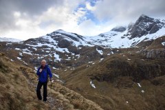 Walk up Stob Ban in the Mamores with Keith Gault. March 2015.