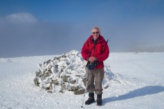 David on the summit of Aonach Mor. Photo by Keith Gault. March 2015.