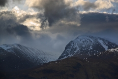Ben Nevis and Carn Mor Dearg from Banavie on the A830.
