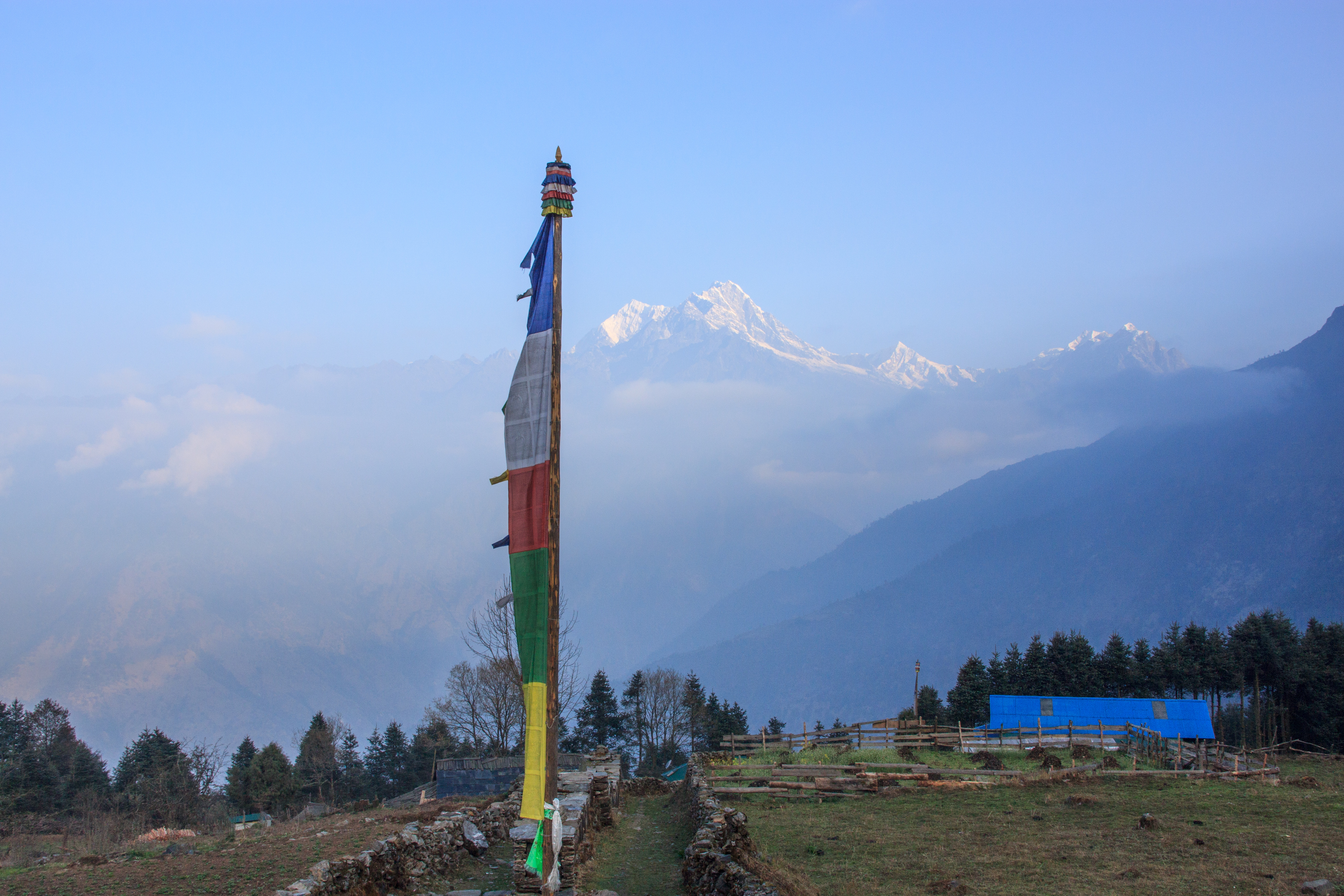 Prayer Flag in the early morning