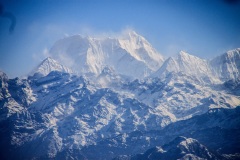 I think this may be Annapurna but I'm not sure! Taken from the plan as we approached Lukla.