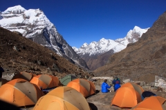 Room with a view from Khare down the valley