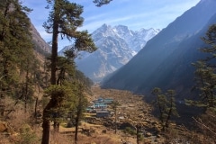 Khote with Mera Peak beyond.