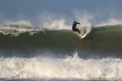 Surfing on Putsborough Beach