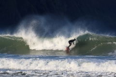 Surfing on Putsborough Beach