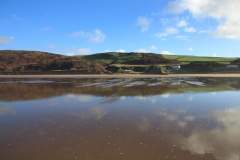 Reflections on Putsborough Beach. January 2015.