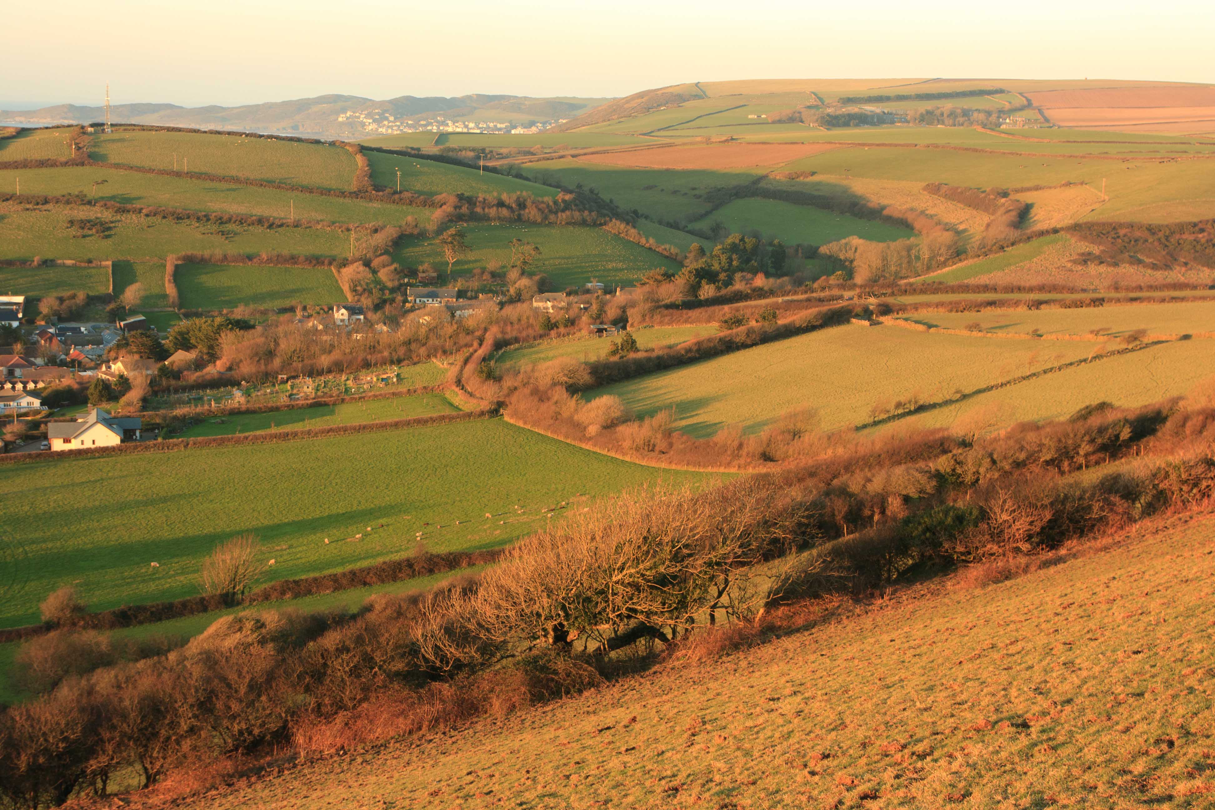 February: View from Saunton Down over Forda towards Woolacombe in the Distance.