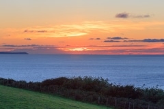 Croyde Bay with Lundy Island from Saunton Down at Sunset