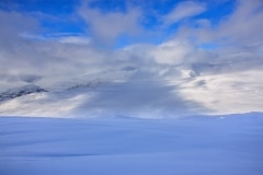 View west from Beinn na Lap towards Aonoch Mor