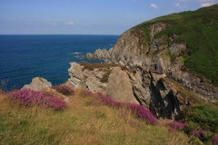 On the coastal path at Bennett's Mouth between Bull Point and Lee (between Ilfracombe and Woolacombe)